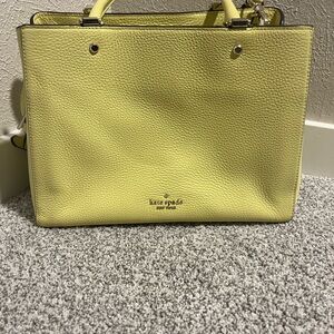 kate spade Yellow Tote with Textured Leather and Gold Hardware